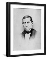 Portrait of Benito Juarez, Mexican Statesman and First Indian President of Mexico, 1806-1872-null-Framed Photographic Print