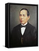 Portrait of Benito Juarez-Mexican School-Framed Stretched Canvas