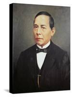 Portrait of Benito Juarez-Mexican School-Stretched Canvas