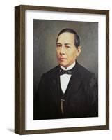 Portrait of Benito Juarez-Mexican School-Framed Giclee Print