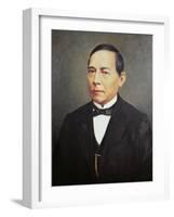 Portrait of Benito Juarez-Mexican School-Framed Giclee Print