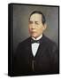 Portrait of Benito Juarez-Mexican School-Framed Stretched Canvas