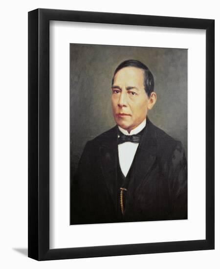 Portrait of Benito Juarez-Mexican School-Framed Giclee Print