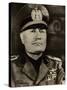 Portrait of Benito Mussolini-null-Stretched Canvas