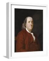 Portrait of Benjamin Franklin (1706-1790)-Joseph Wright of Derby-Framed Giclee Print