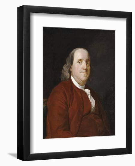 Portrait of Benjamin Franklin (1706-1790)-Joseph Wright of Derby-Framed Giclee Print