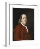 Portrait of Benjamin Franklin (1706-1790)-Joseph Wright of Derby-Framed Giclee Print