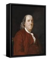 Portrait of Benjamin Franklin (1706-1790)-Joseph Wright of Derby-Framed Stretched Canvas