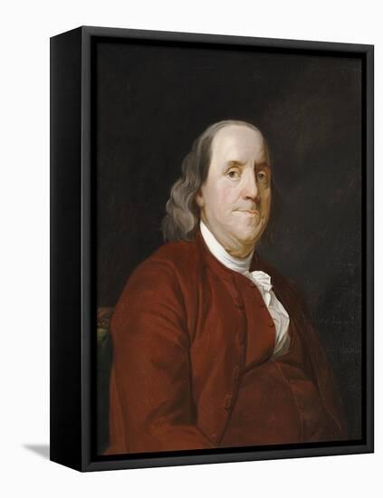 Portrait of Benjamin Franklin (1706-1790)-Joseph Wright of Derby-Framed Stretched Canvas