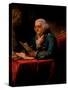 Portrait of Benjamin Franklin, 1767-David Martin-Stretched Canvas