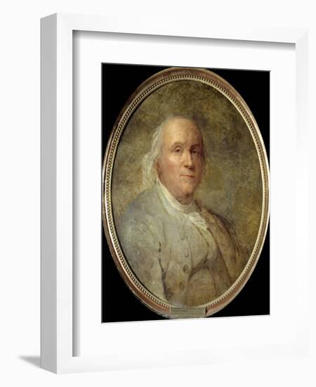 Portrait of Benjamin Franklin - by Joseph Siffred Duplessis-null-Framed Giclee Print