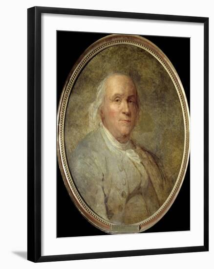 Portrait of Benjamin Franklin - by Joseph Siffred Duplessis-null-Framed Giclee Print