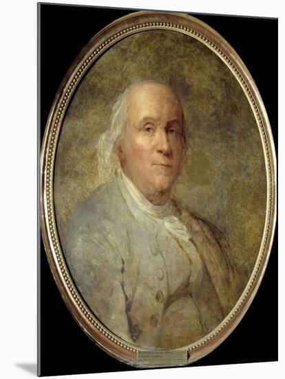 Portrait of Benjamin Franklin - by Joseph Siffred Duplessis-null-Mounted Giclee Print