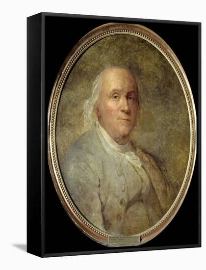 Portrait of Benjamin Franklin - by Joseph Siffred Duplessis-null-Framed Stretched Canvas