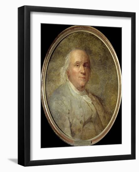 Portrait of Benjamin Franklin - by Joseph Siffred Duplessis-null-Framed Giclee Print