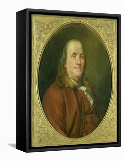 Portrait of Benjamin Franklin, C.1780-90-Alexander Roslin-Framed Stretched Canvas