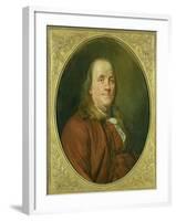 Portrait of Benjamin Franklin, C.1780-90-Alexander Roslin-Framed Giclee Print