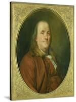 Portrait of Benjamin Franklin, C.1780-90-Alexander Roslin-Stretched Canvas