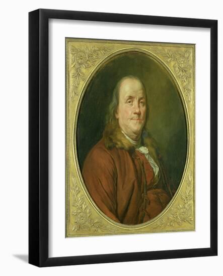 Portrait of Benjamin Franklin, C.1780-90-Alexander Roslin-Framed Giclee Print