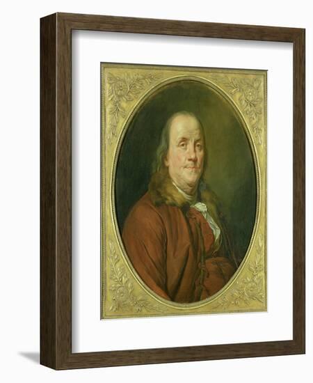 Portrait of Benjamin Franklin, C.1780-90-Alexander Roslin-Framed Giclee Print