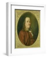 Portrait of Benjamin Franklin, C.1780-90-Alexander Roslin-Framed Giclee Print