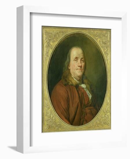 Portrait of Benjamin Franklin, C.1780-90-Alexander Roslin-Framed Giclee Print