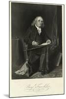 Portrait of Benjamin Franklin Sitting in Chair-null-Mounted Giclee Print