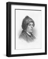 Portrait of Benjamin Franklin Wearing a Fur Hat-null-Framed Premium Giclee Print