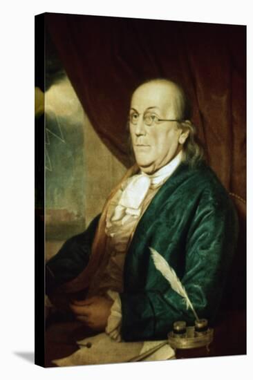 Portrait of Benjamin Franklin-null-Stretched Canvas