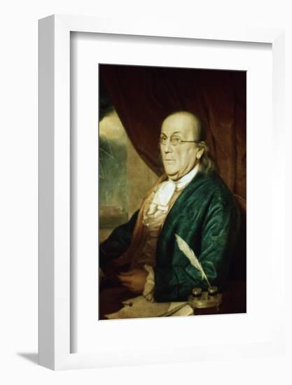 Portrait of Benjamin Franklin-null-Framed Photographic Print