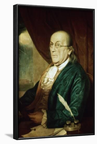 Portrait of Benjamin Franklin-null-Framed Photographic Print