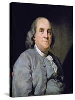 Portrait of Benjamin Franklin-Joseph Siffred Duplessis-Stretched Canvas