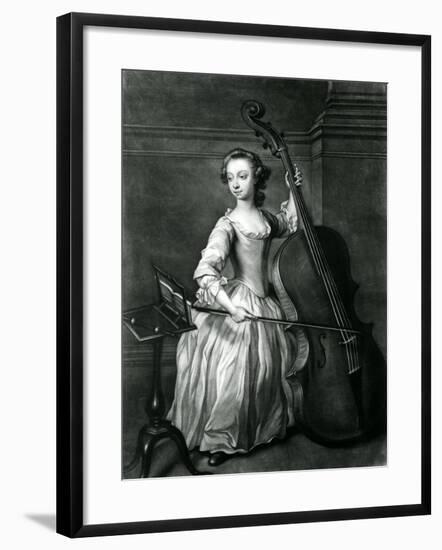 Portrait of Benjamin Hallett (Mezzotint)-James McArdell-Framed Giclee Print