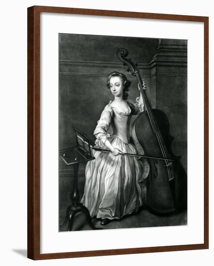 Portrait of Benjamin Hallett (Mezzotint)-James McArdell-Framed Giclee Print