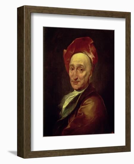 Portrait of Bernard Le Bovier, Sieur de Fontenelle-Hyacinthe Rigaud-Framed Giclee Print