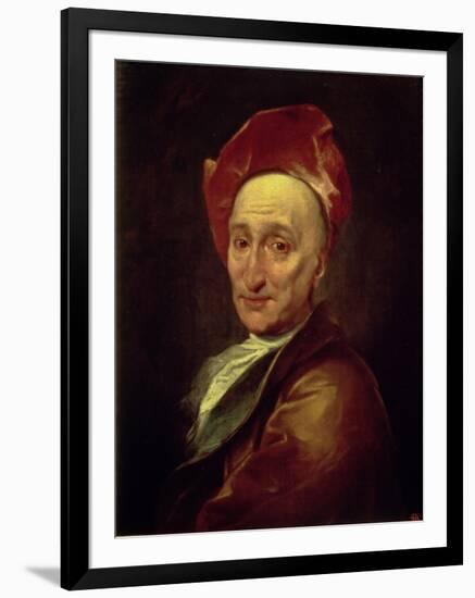 Portrait of Bernard Le Bovier, Sieur de Fontenelle-Hyacinthe Rigaud-Framed Giclee Print