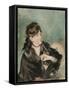 Portrait of Berthe Morisot, 1873-74-Edouard Manet-Framed Stretched Canvas