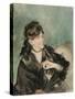 Portrait of Berthe Morisot, 1873-74-Edouard Manet-Stretched Canvas