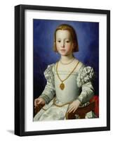 Portrait of Bia De' Medici, c.1542-Agnolo Bronzino-Framed Giclee Print