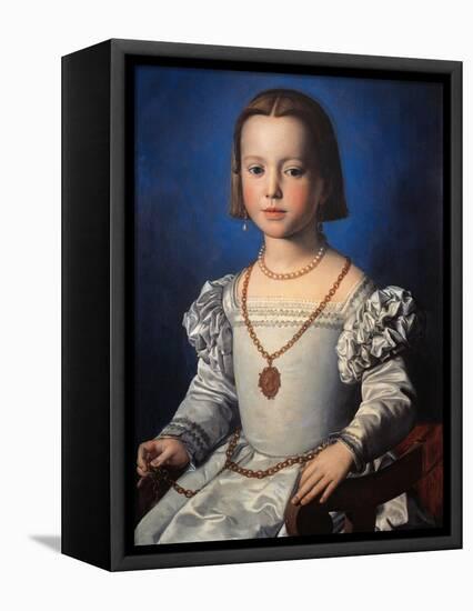 Portrait of Bia de Medici-Bronzino Angelo-Framed Stretched Canvas