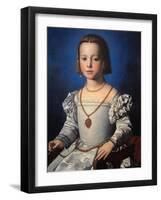 Portrait of Bia de Medici-Bronzino Angelo-Framed Art Print