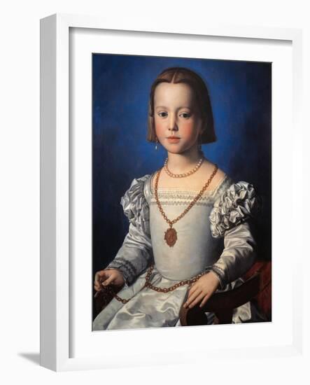 Portrait of Bia de Medici-Bronzino Angelo-Framed Art Print