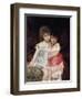 Portrait of Bianca and Amelia Pisani, Circa 1884-Michele Gordigiani-Framed Giclee Print