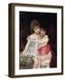 Portrait of Bianca and Amelia Pisani, Circa 1884-Michele Gordigiani-Framed Giclee Print