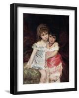 Portrait of Bianca and Amelia Pisani, Circa 1884-Michele Gordigiani-Framed Giclee Print