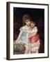 Portrait of Bianca and Amelia Pisani, Circa 1884-Michele Gordigiani-Framed Giclee Print