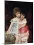 Portrait of Bianca and Amelia Pisani, Circa 1884-Michele Gordigiani-Mounted Giclee Print