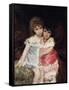 Portrait of Bianca and Amelia Pisani, Circa 1884-Michele Gordigiani-Framed Stretched Canvas