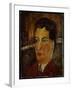 Portrait of Bisceglia (Portrait of a Young Man), c.1909-Amedeo Modigliani-Framed Giclee Print