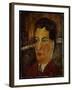 Portrait of Bisceglia (Portrait of a Young Man), c.1909-Amedeo Modigliani-Framed Giclee Print